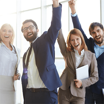 People Cheering the Growth