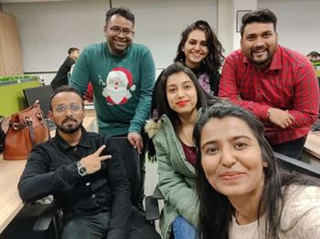 the happy faces of the team