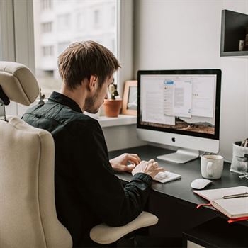 IT Support Guy doing Work