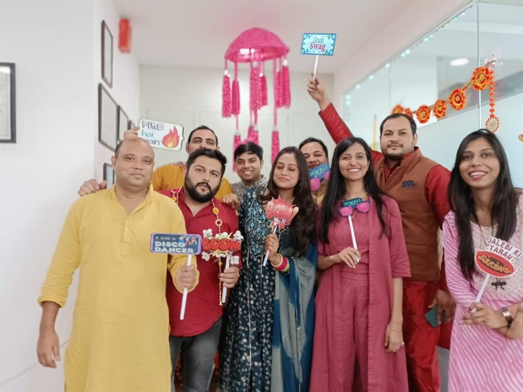 iValuePlus team members celebrating diwali