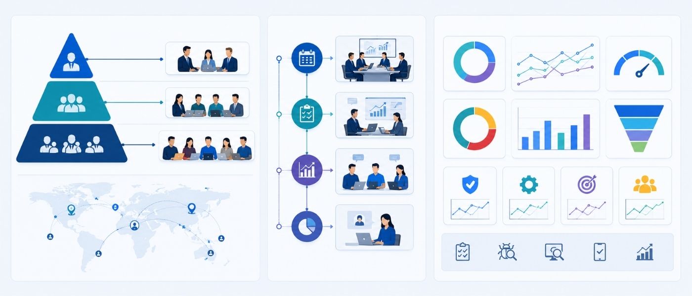 Offshore QA center of excellence governance model and KPI framework for global teams